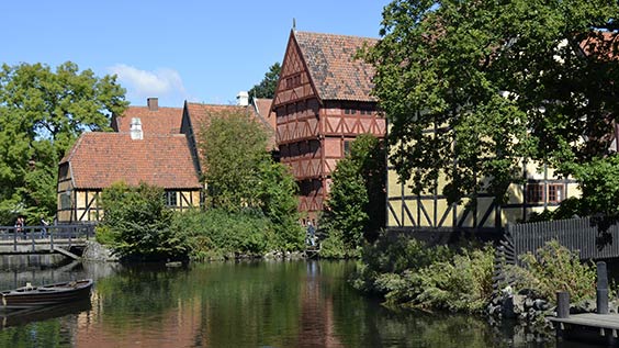 Gamle By Aarhus während einer Radtour mit der Landpartie
