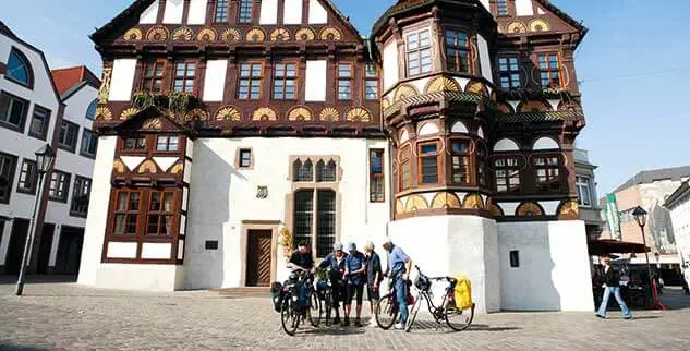 Zwischenstopp auf dem Weser-Radweg: Fachwerkhaus Hann.Münden